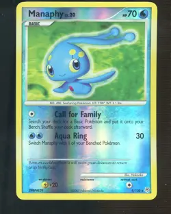 Manaphy 9/130 Reverse Holo Rare Diamond and Pearl Pokemon Card - Image 1