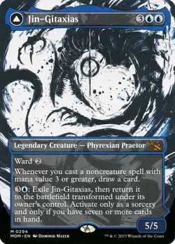 Jin-Gitaxias // The Great Synthesis Foil (294) Showcase March of the Machine MTG - Image 1