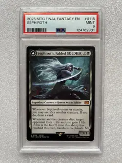 Sephiroth Fabled Soldier Magic the Gathering Final Fantasy Non-Holo 0115 PSA 9 - Image 1