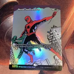 Heroic Intervention X1 Mtg Marvel’s Spider-Man Nm Foil Borderless - Image 1