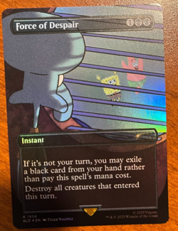 Force of Despair #1936 Rainbow Foil NM - MTG Secret Lair x SpongeBob SquarePants - Image 1