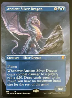 Ancient Silver Dragon (Borderless) Commander Legends -NM - Image 1