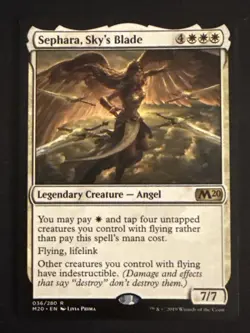 1x Sephara, Sky's Blade (036) Core Set 2020 M20 LP MTG Magic the Gathering x1 - Image 1