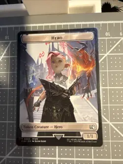Magic The Gathering Hero (0005) Moogle (0011) Double-Sided Token FF - Image 1