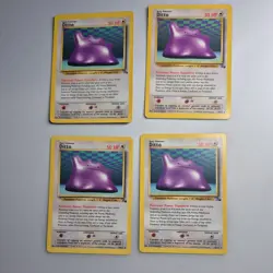 1999 Pokemon TCG Ditto Fossil Unlimited Rare Non-Holo 18/62 Collectible Vintage - Image 3