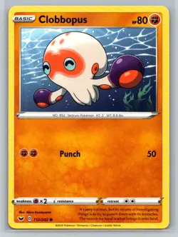 Clobbopus #112/202 SWSH01: Sword & Shield Base Set Common - Pokemon Cards G16 - Image 1