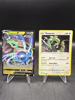 Pokemon Crown Zenith Sea And Sky Promo Lot Rayquaza V 100/159 Kyogre V 37/159 NM - Image 4