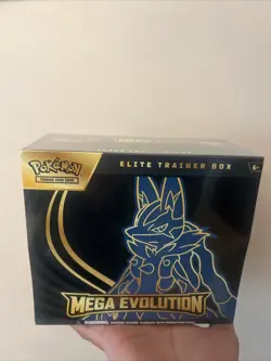 Pokemon TCG Mega Evolution Elite Trainer Box Mega Lucario IN HAND - Image 1