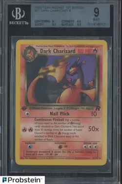 2000 Pokemon Team Rocket #21 Dark Charizard 1st Edition BGS 9 MINT - Image 1