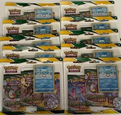 Lot of (10) Pokemon TCG Evolving Skies 3-Pack Blisters SEALED w/ Eiscue Promo - Image 1