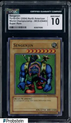 2004 Yu-Gi-Oh! World Championship WCS-EN403 Sengenjin Super Rare CGC 10 - Image 1