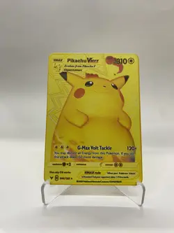 Pikachu Vmax Gold Metal Pokemon Card-Collectible Gift Display！Christmas - Image 1