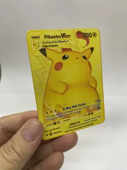 Pikachu Vmax Gold Metal Pokemon Card-Collectible Gift Display！Christmas - Image 2