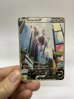 Mewtwo V Gold Metal Pokemon Card-Collectible Gift Display！Christmas - Image 3