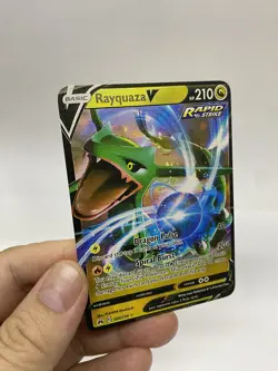 Rayquaza V Gold Metal Pokemon Card-Collectible Gift Display！Christmas - Image 1