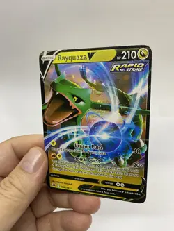 Rayquaza V Gold Metal Pokemon Card-Collectible Gift Display！Christmas - Image 3