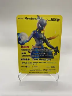 Mewtwo GX Gold Metal Pokemon Card-Collectible Gift Display！Christmas - Image 1