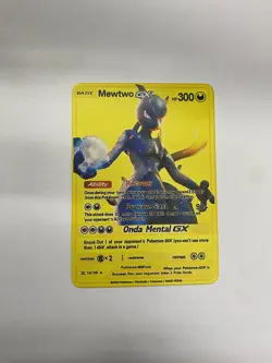Mewtwo GX Gold Metal Pokemon Card-Collectible Gift Display！Christmas - Image 4
