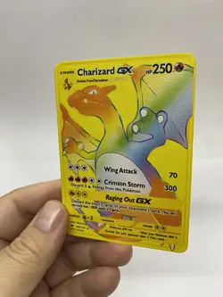 Charizard GX Gold Metal Pokemon Card-Collectible Gift Display！Christmas - Image 1