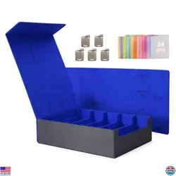 Venssu 5-Row Trading Card Storage Box - Holds 3800+ MTG Decks & 24 Divider Tabs - Image 1