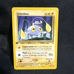 Pokemon TCG Chinchou Neo Genesis 55 Unlimited Common Card - Image 1