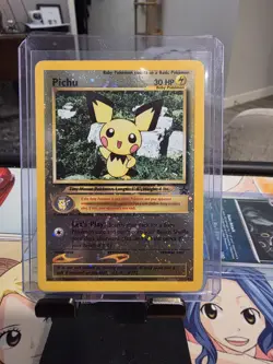 Pokemon Pichu Card 35 Reverse Holo Black Star Promo WOTC TCG CCG - Image 1