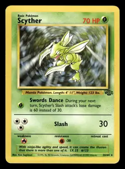 Scyther 26/64 Rare Jungle Set Pokemon Card - Image 1