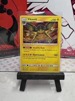 Galaxy HD swirl 🌀 Vikavolt SM208 Promo Black Star Cosmos Holo Pokemon Card TCG - Image 1
