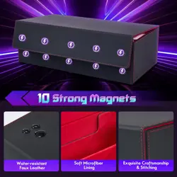 Trading Card Storage Box Holds 4 MTG Deck Box, Card Deck Case with Dice Compartm - Image 4