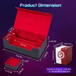 Trading Card Storage Box Holds 4 MTG Deck Box, Card Deck Case with Dice Compartm - Image 5