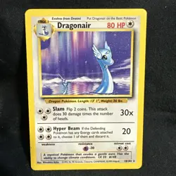 Pokemon TCG Dragonair Base Set 1st Edition Rare Card 18/102 - Image 1
