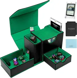 MTG Deck Box for Commander Display with Dice Tower, Fits 100 Double Sleeved Card - Image 1