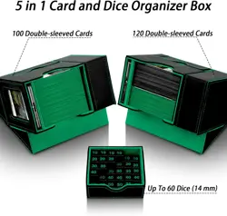 MTG Deck Box for Commander Display with Dice Tower, Fits 100 Double Sleeved Card - Image 5