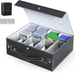Card Deck Box for MTG with Small Case, 2200+ Commander Trading Card Storage Box - Image 1