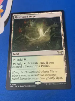 MTG Hushwood Verge R 0261 DSK Rare Dual Land NM - Image 1