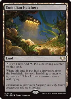 Eumidian Hatchery Edge of Eternities Commander MTG MAGIC LAND RARE - Image 1