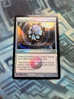 MTG Foil Unwinding Clock EX/LP+ New Phyrexia - Image 1