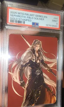 Final Fantasy MTG Gold Stamp Signature Cloud Ex Soldier Sephiroth Fabled Soldier - Image 3