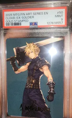 Final Fantasy MTG Gold Stamp Signature Cloud Ex Soldier Sephiroth Fabled Soldier - Image 4