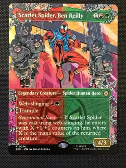 MTG Spider-Man BORDERLESS WEB-SLINGER R Scarlet Spider, Ben Reilly #0214 NM - Image 1