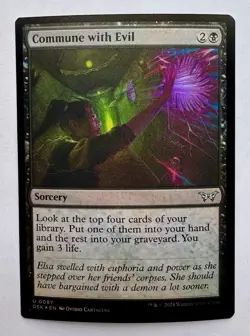x1 Commune with Evil DSK Duskmourn MTG 87 FOIL UNCOMMON - Image 1