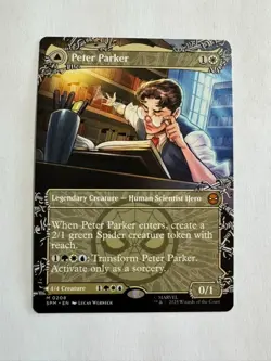 Peter Parker (0208) (Borderless) NM - Marvel's Spider-Man - MTG - Image 1