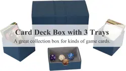 AEGIS GUARDIAN Card Deck Box for MTG with 3 Tray Commander Deck Box Hold 200+ Do - Image 5