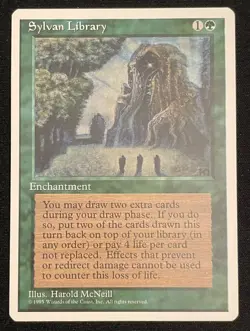 Sylvan Library MTG Core Set 4th Edition Regular LP - Image 1