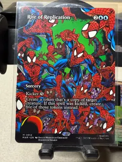 MTG Rite of Replication 0014 Mythic Borderless Marvel Spider-Man NM/M - Image 1