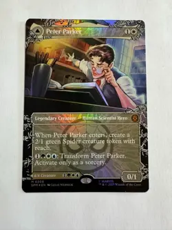 Peter Parker (0208) (Borderless Foil) NM - Marvel's Spider-Man - MTG - Image 1