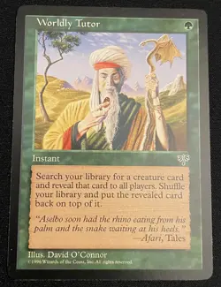 Worldly Tutor MTG Mirage Regular LP - Image 1