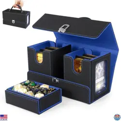 Ultimate Commander Deck Box for MTG - 3-in-1 Storage for 200+ Cards & Dice Tray - Image 1
