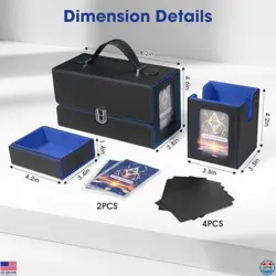 Ultimate Commander Deck Box for MTG - 3-in-1 Storage for 200+ Cards & Dice Tray - Image 2
