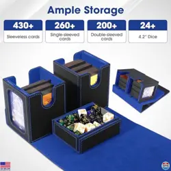 Ultimate Commander Deck Box for MTG - 3-in-1 Storage for 200+ Cards & Dice Tray - Image 4